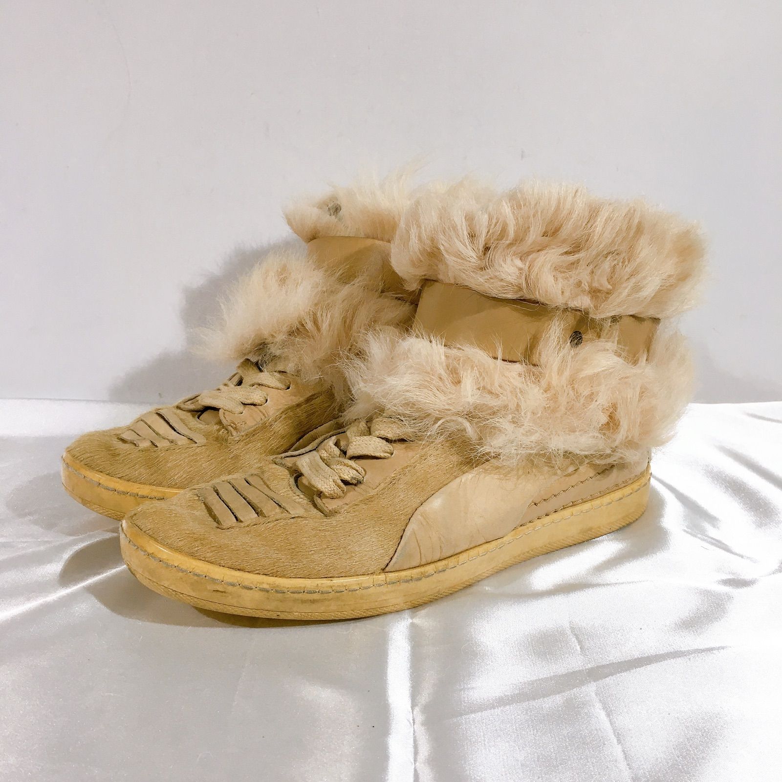 美品】 PUMA × ALEXANDER MQUEEN LEATHER SHOSE 牛皮 羊革 ジャーマン 