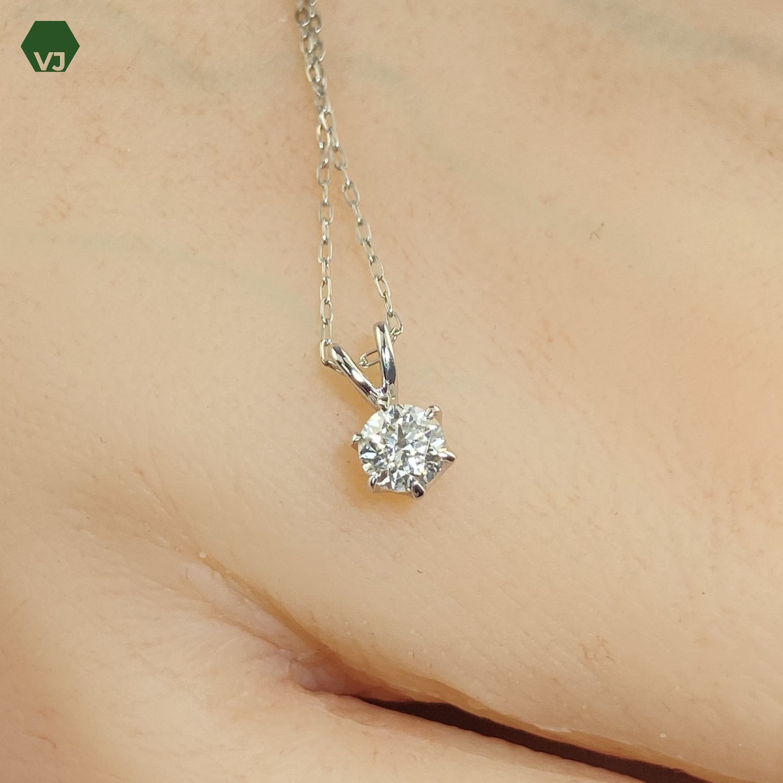 30-10】一粒 ダイヤモンド ネックレス D0.323ct【中古】【PT900/850  