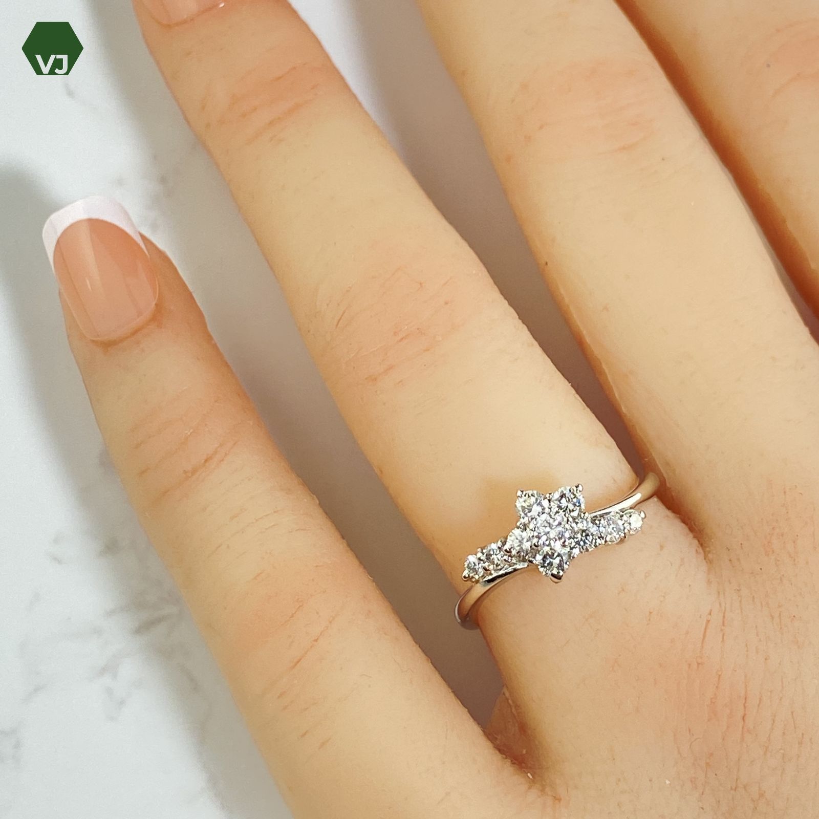 34-41】ダイヤモンド リング D0.5ct 【中古】【PT900】【12号】☆By 