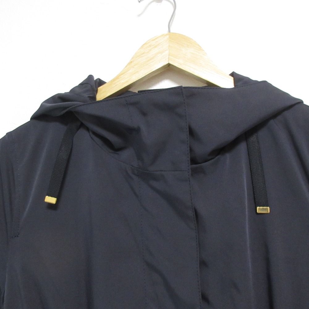 ANAYI アナイ ブライトツイルライナー モッズコート サイズ36 ネイビー レディース 古着 WWW_OLIVIERBERNSTEIN_COM