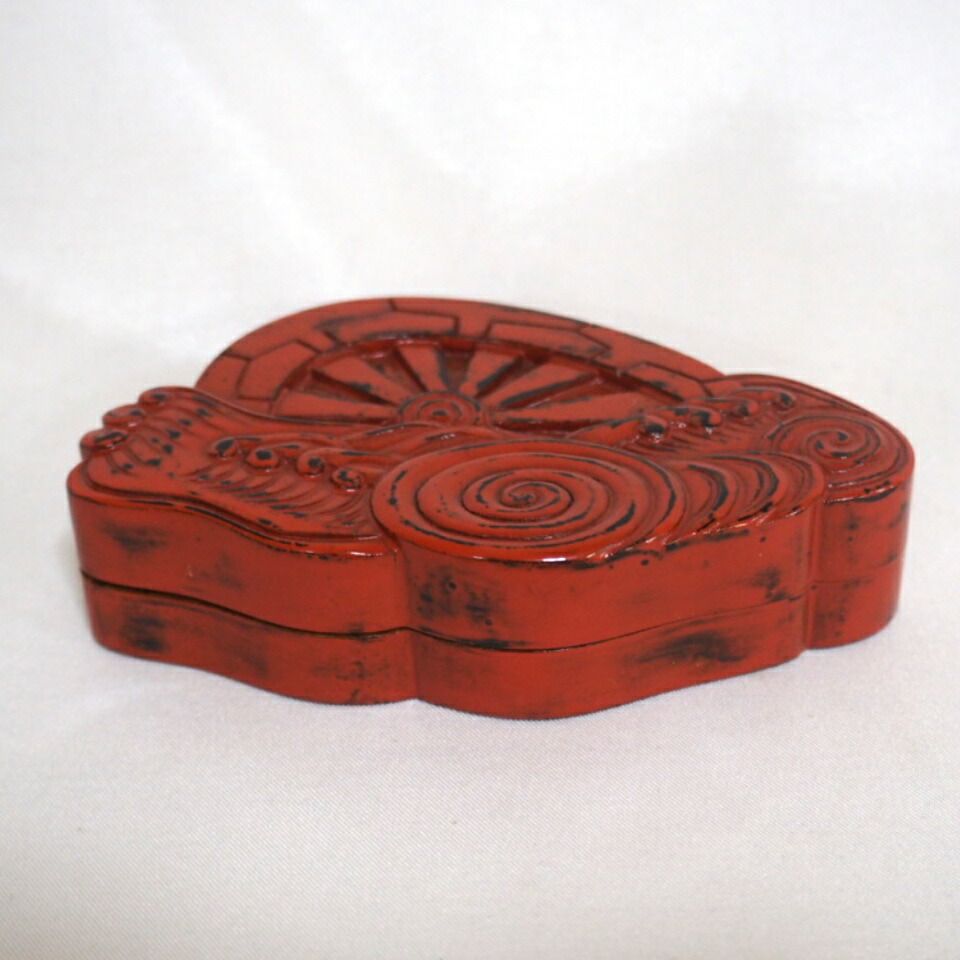 讃岐漆芸 篠原傑作 片輪車波 香合 父 篠原如雪 茶道具