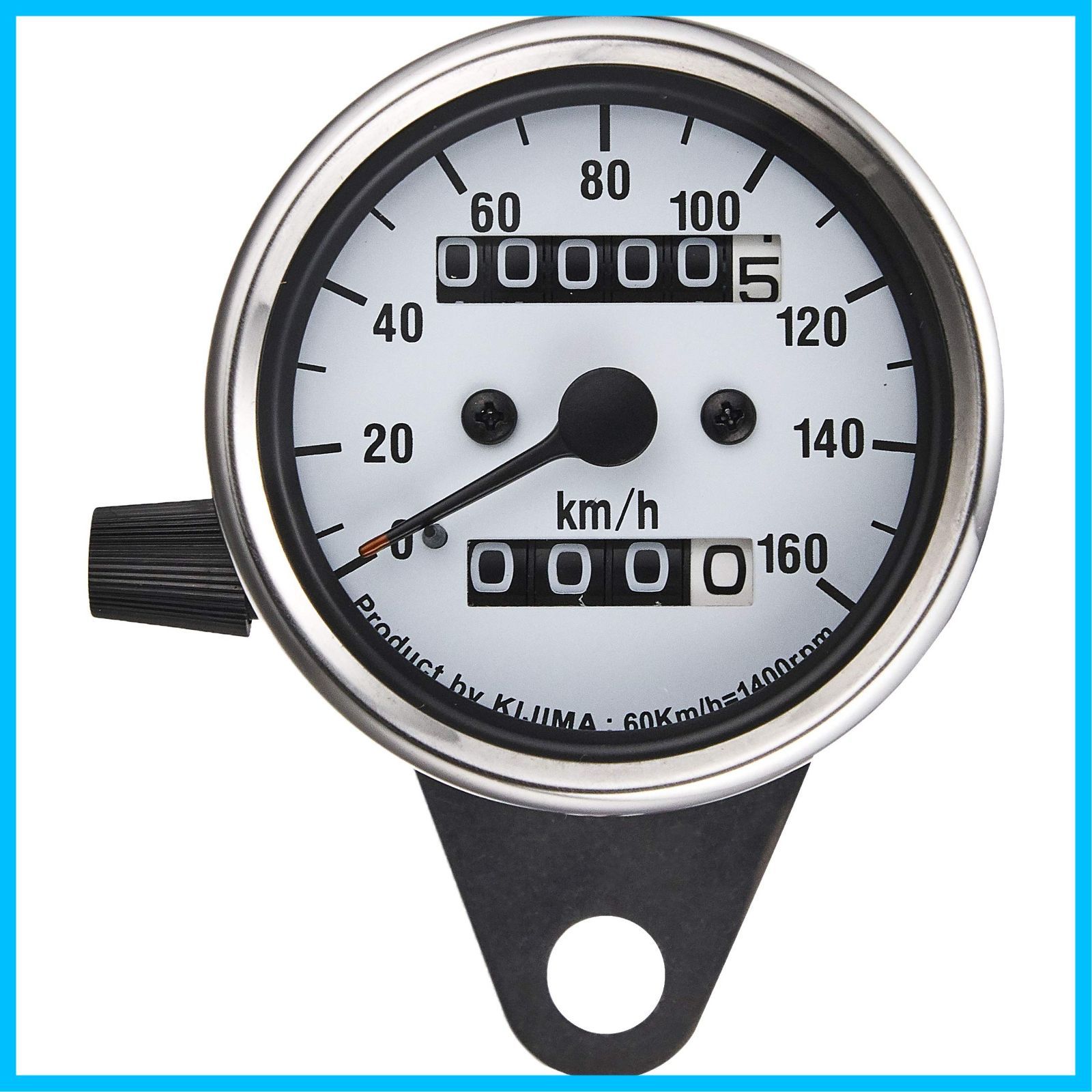 トリップ付 タイプA 汎用 61mm 160km|h 白パネル 機械式 スピードメーター 510-006W キジマ kijima