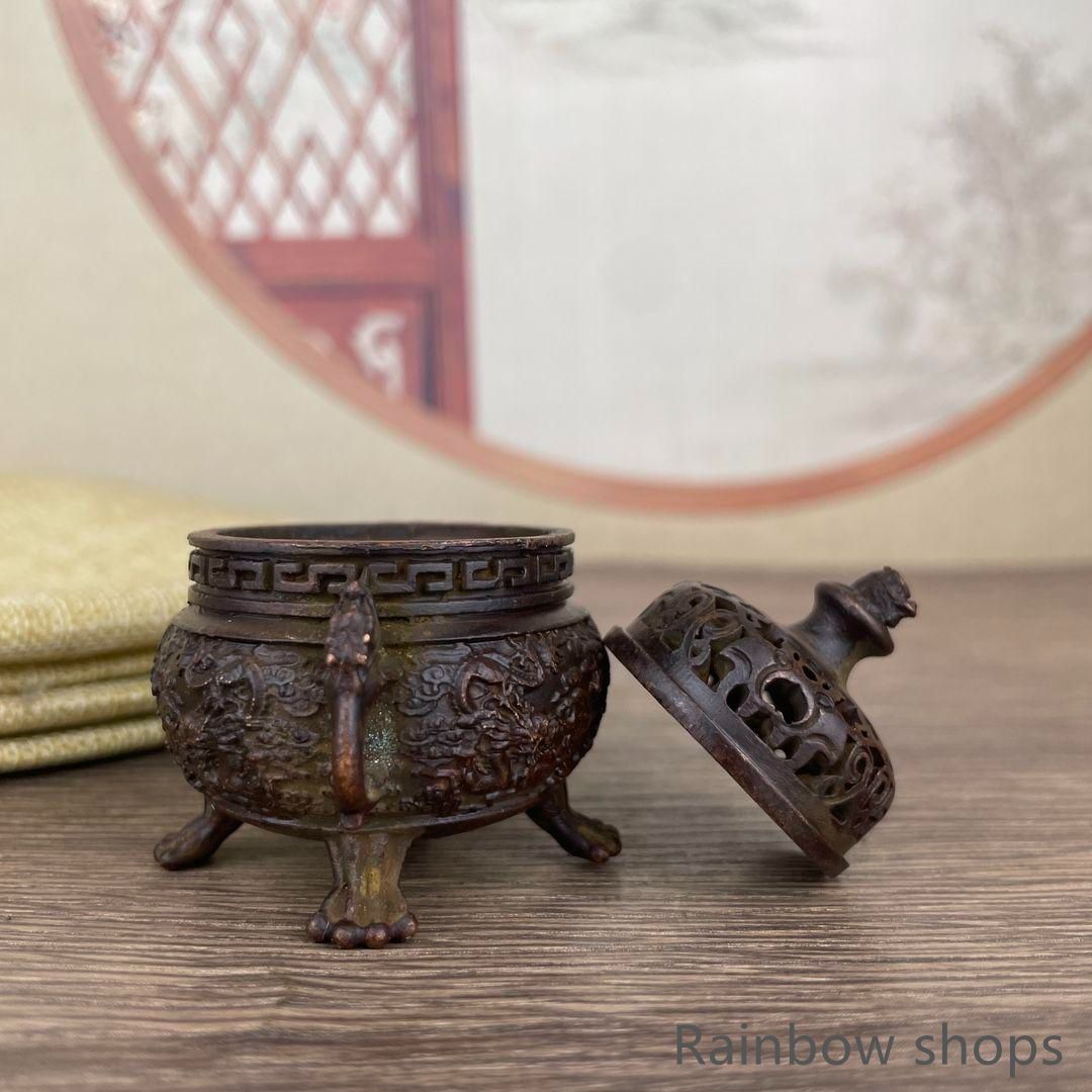 三足龍紋香炉 焼香香炉 茶道香炉 仏具 銅製品 装飾品 工芸品 置物 三足龍紋香炉 焼香香炉 茶道香炉 仏具 銅製品 装飾品 工芸品 置物