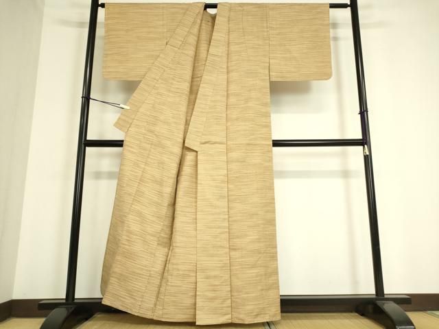 平和屋着物▽上質な紬 単衣 風景文 正絹 逸品 DAAT9864az