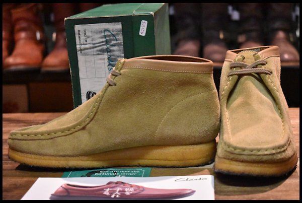 7.5M 箱付 美品 IRELAND製】Clarks クラークス Wallabee Boots 