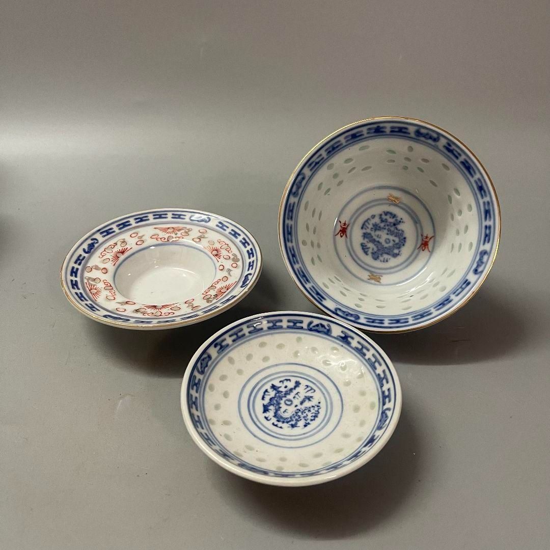 中国茶器 青花玲瓏加彩三才蓋碗 茶杯 単体 蓋付き茶器 飲茶食器 煎茶道具 中国茶器 青花玲瓏加彩三才蓋碗 茶杯 単体 蓋付き茶器 飲茶食器