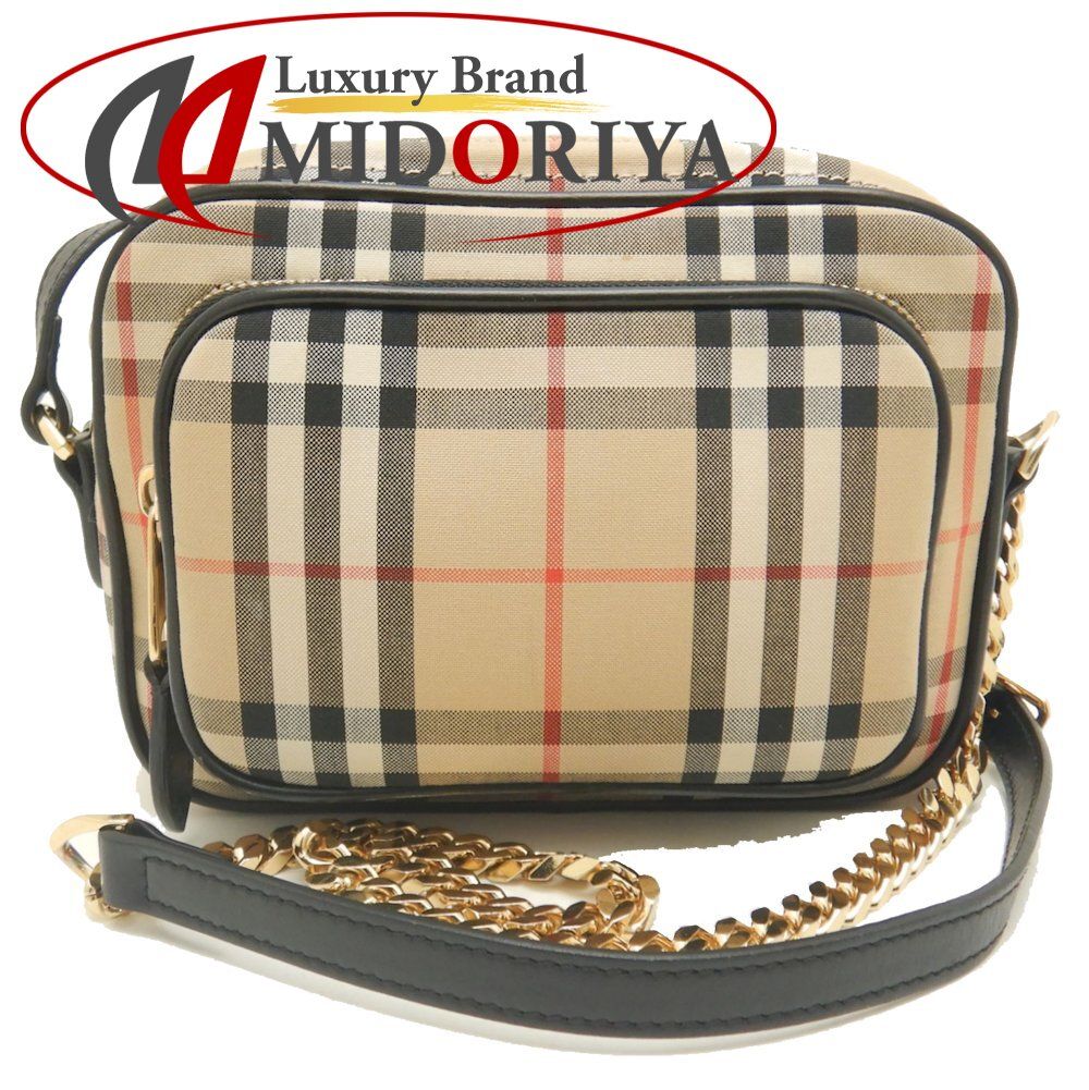 BURBERRY バーバリー SMカメラバッグ 8015946 ショルダーバッグ ヴィンテージチェック キャンバスxレザー ベージュ/251909【中古】