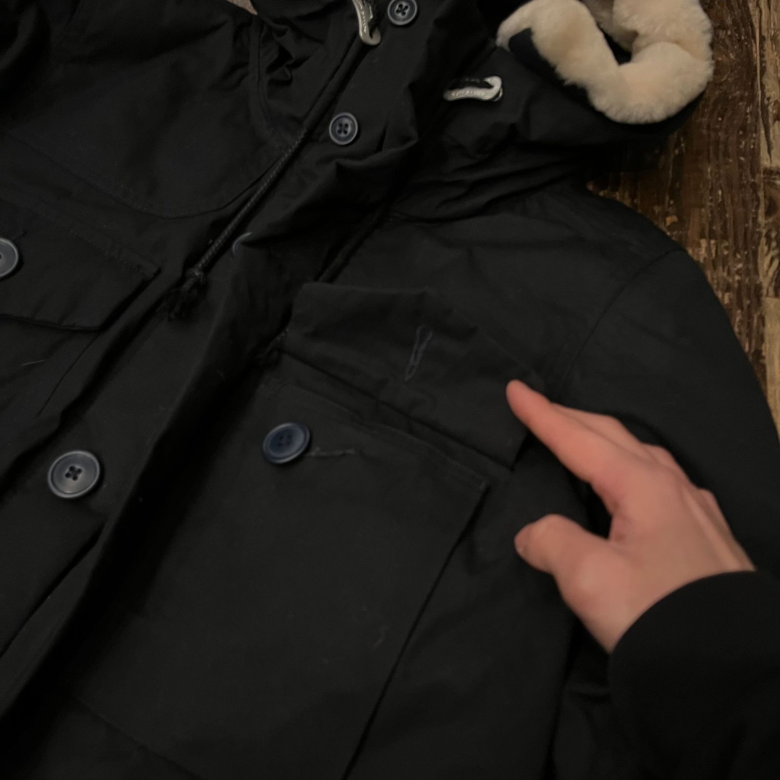 Snow Peak スノーピーク Waxed Down Jacket JK-16AU112 ネイビー 