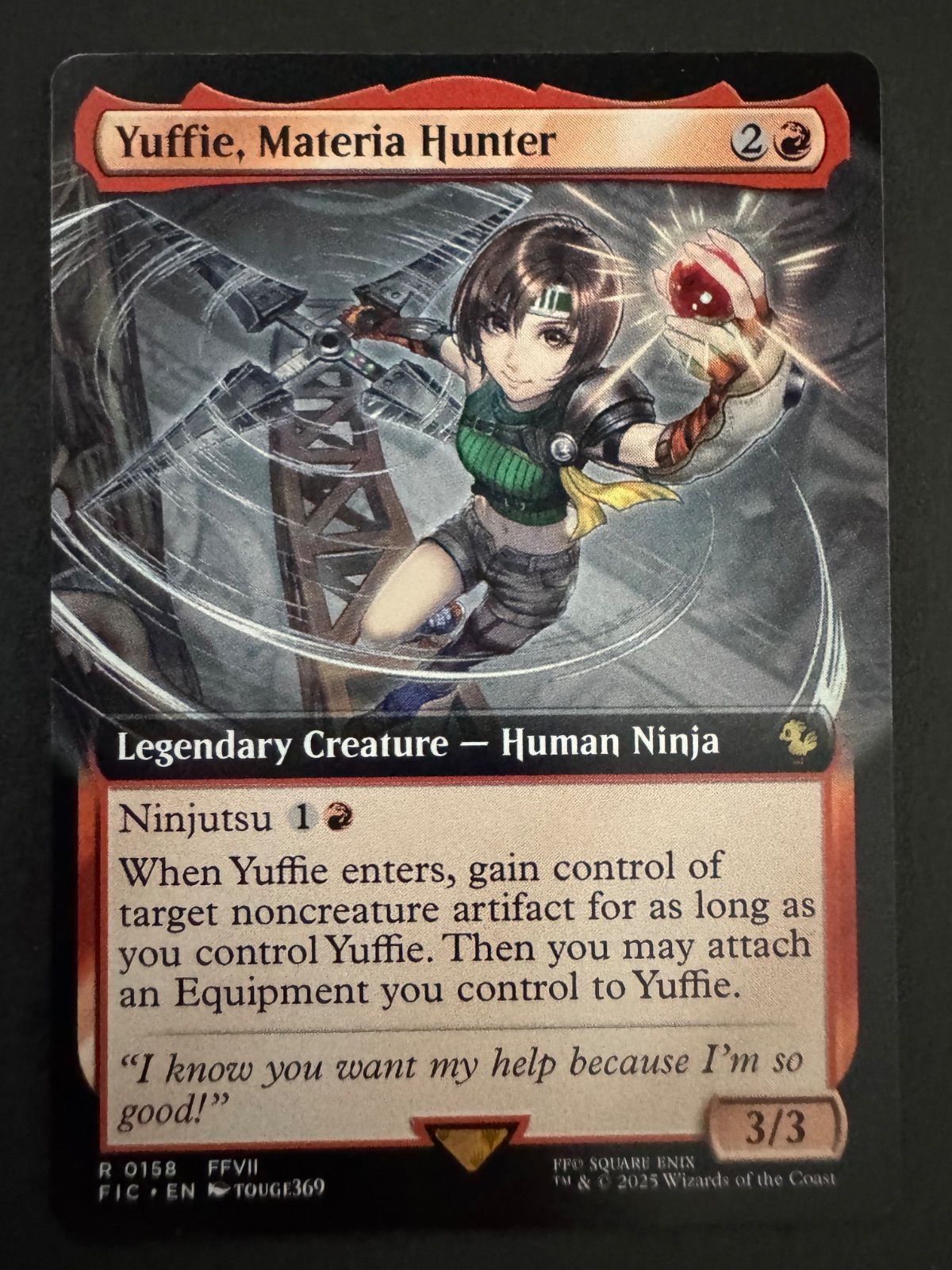 定番 MTG マテリアハンター、ユフィ 英語 拡張アート FIC 統率者 FF マジック：ザ・ギャザリング