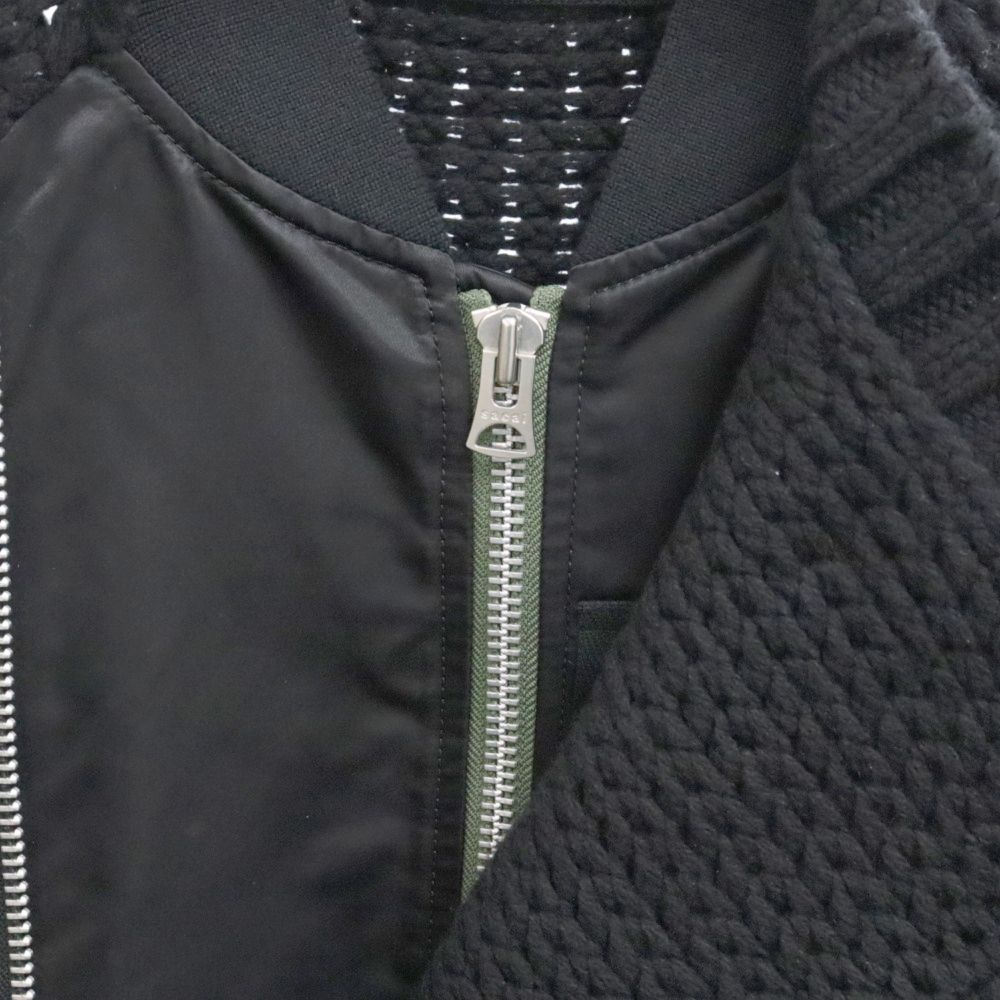 4542【美品】sacai サカイ　ニットジャケット 変形デザイン　ブラック　M 4542【美品】sacai サカイ ニットジャケット 変形デザイン