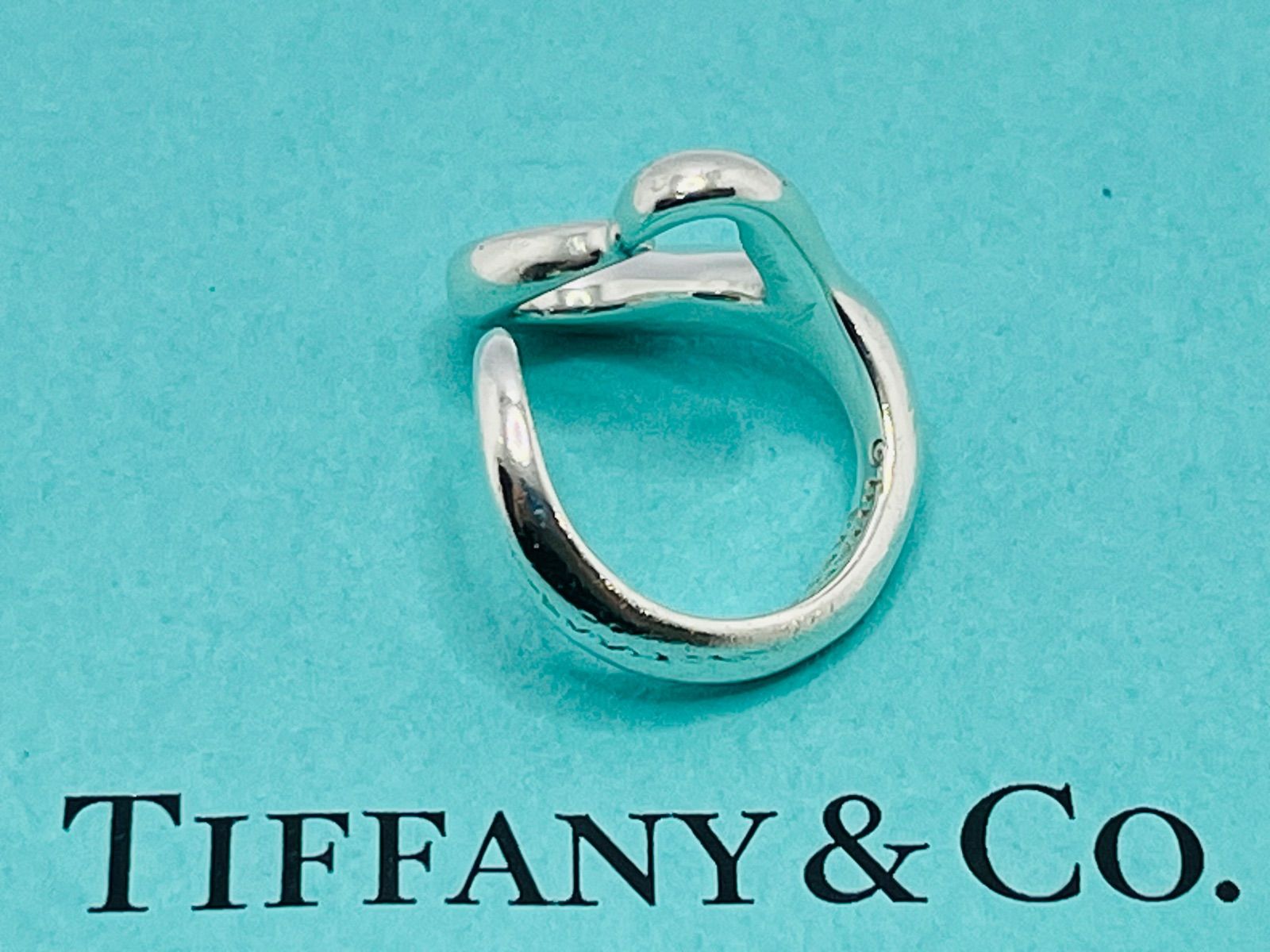 【美品】Tiffany & Co. オープンハート　リング　10号 SV925 Tiffany&Co.(ティファニー) オープンハート リング 10号