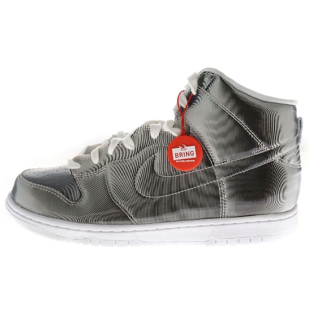 NIKE ナイキ ×CLOT DUNK HIGH SILVER FLIX クロット ダンク シルバーフラックス ハイカットスニーカー シルバー US8.5|26.5cm DH4444-900