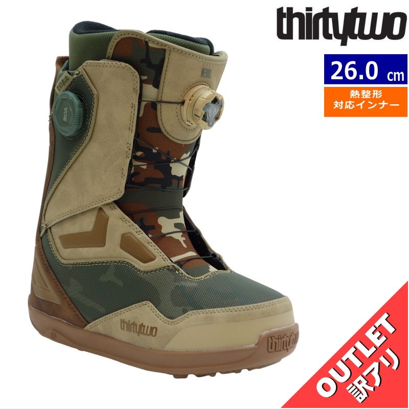 【OUTLET】23-24 THIRTYTWO TM-2 DOUBLE BOA WIDE MERRILL カラー:TAN BROWN 26cm メンズ スノーボードブーツ 型落ち 日本正規品