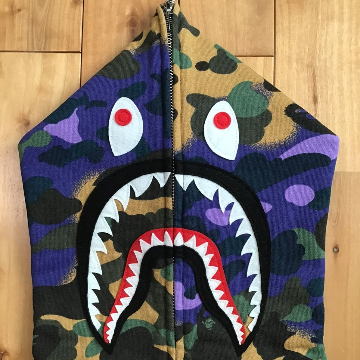 HERON PRESTON × BAPE camo シャーク パーカー Sサイズ shark full zip