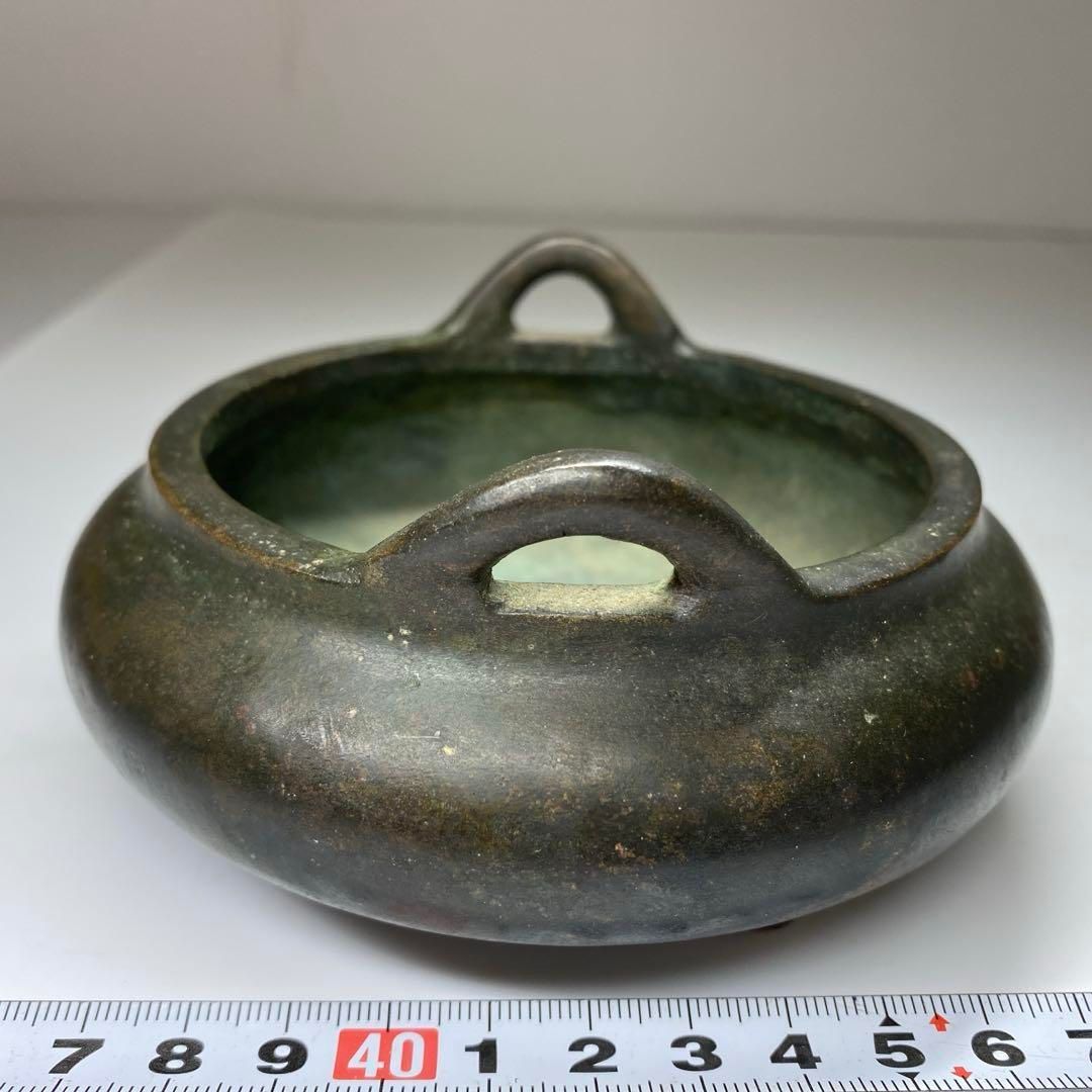 中国古玩 宣徳年製 古銅 香炉 877g トヒチサ 東な6-1230 2F