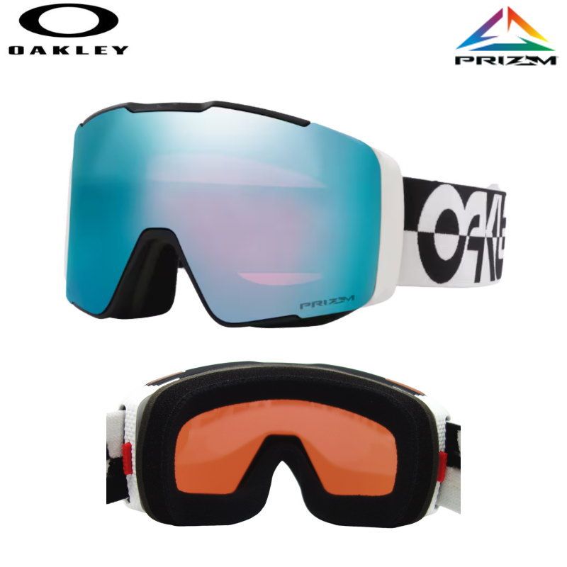 24-25OAKLEY LINE MINER PRO L ASIA BLACK WHITE DUALITY レンズ PRIZM SAPPHIRE IRIDIUM - PRIZM TORCH IRIDIUMオークリー