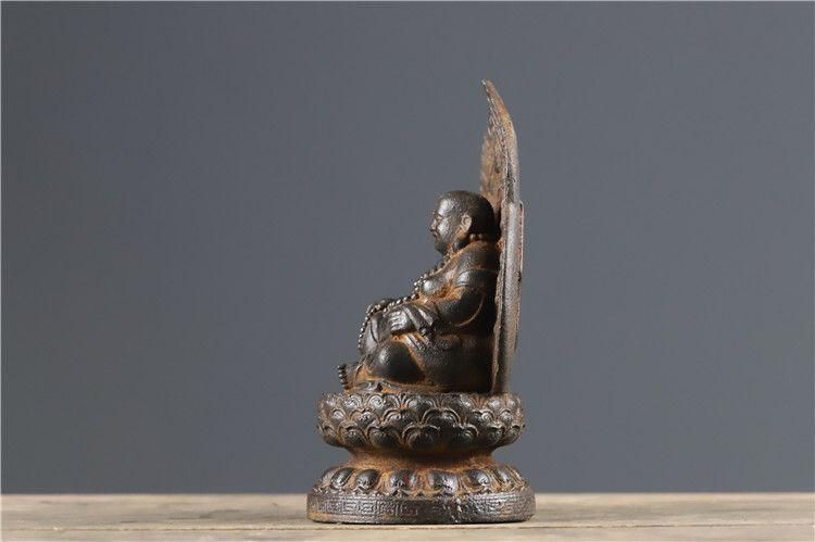 鉄器 鉄仏 蓮華弥勒仏像 装飾品 工芸品 美術品 置物 鉄器 仏像 装飾