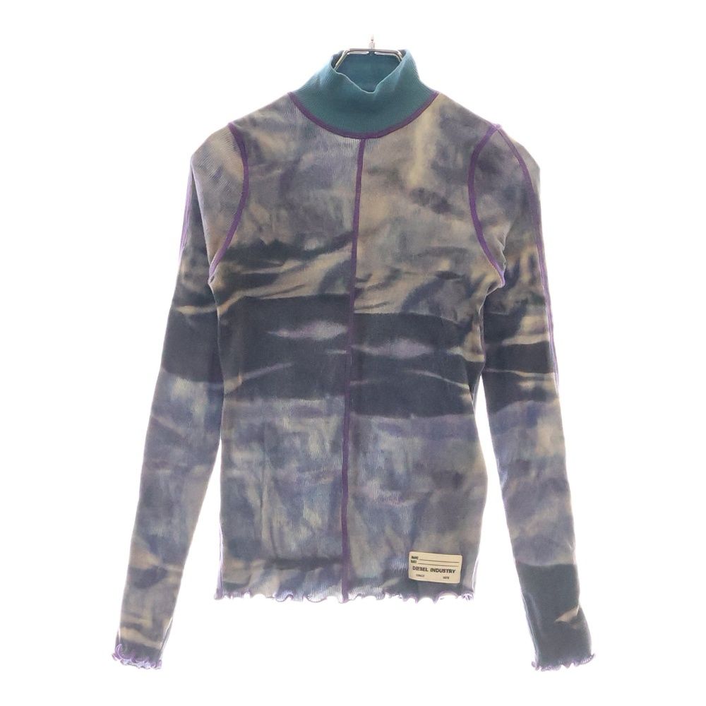 DIESEL ディーゼル Turtle Neck Camo Knitwear T-Swainy タートルネック カモニットシャツ ブルー レディース A06640 DIESEL (ディーゼル) Turtle Neck Camo Knitwear T-Swainy