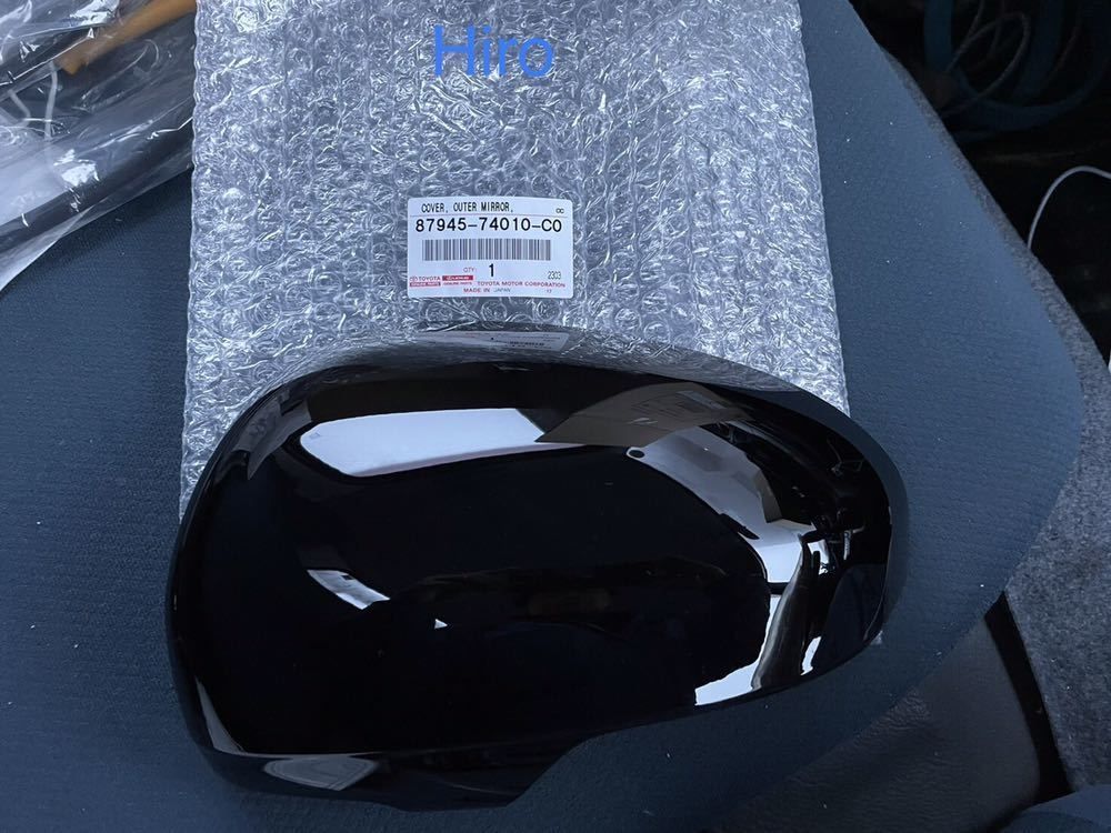 トヨタ 純正 マークX GRX130 左 ドアミラーカバー ブラック 黒 202