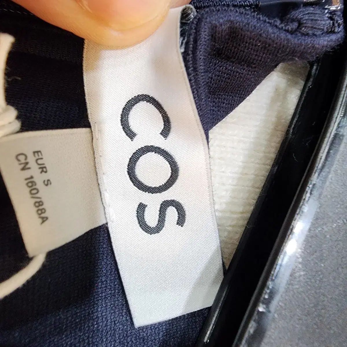 COS コス ネイビー ロング丈ワンピース 新品 S (タグ付き)