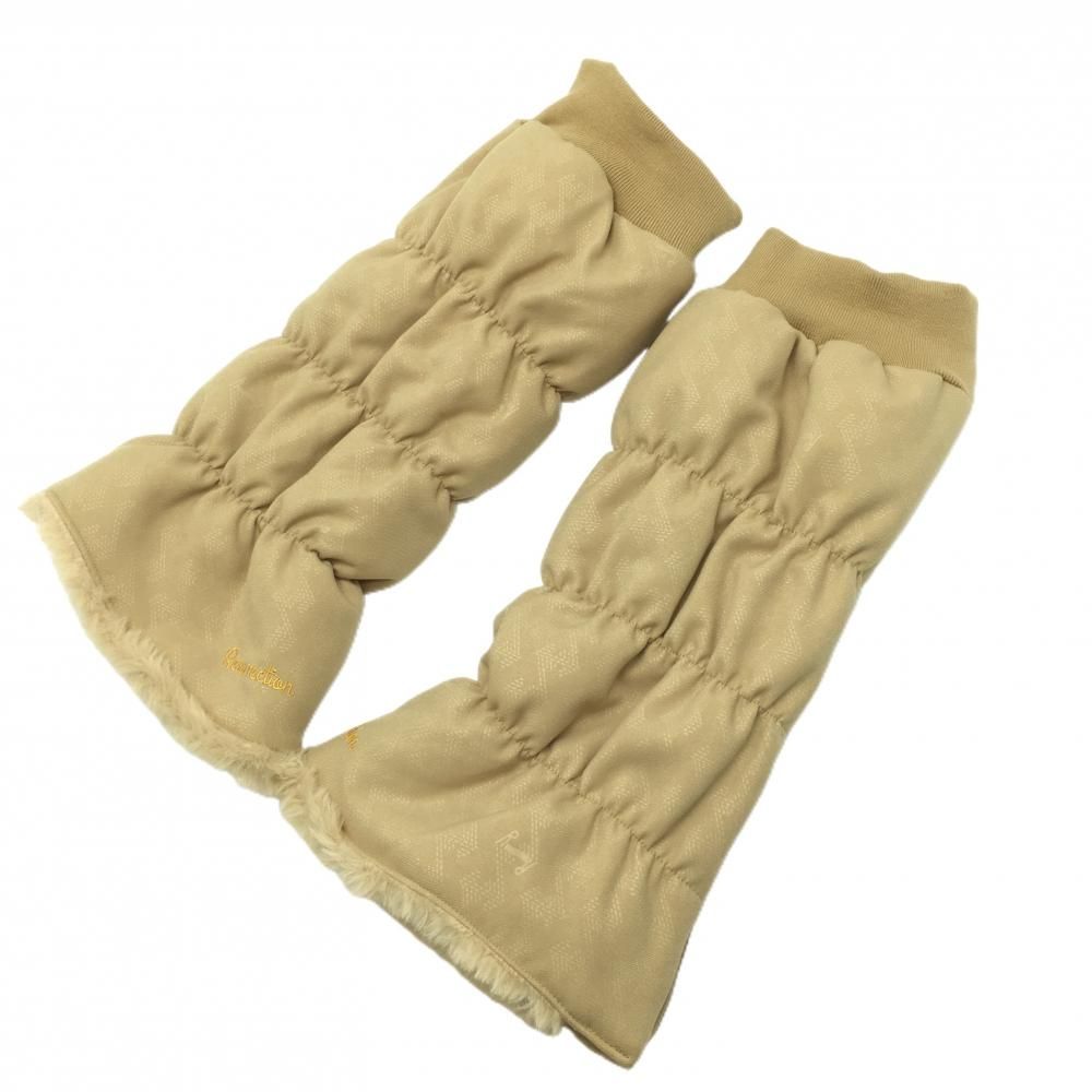 レザレクション レッグウォーマー ベージュ 地模様 内側ファー レディース ゴルフウェア Resurrection