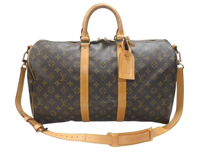 LOUIS VUITTON ルイヴィトン キーポル バンドリエール45 ボストンバッグ M41418 モノグラム ブラウン ゴールド金具 4b006845