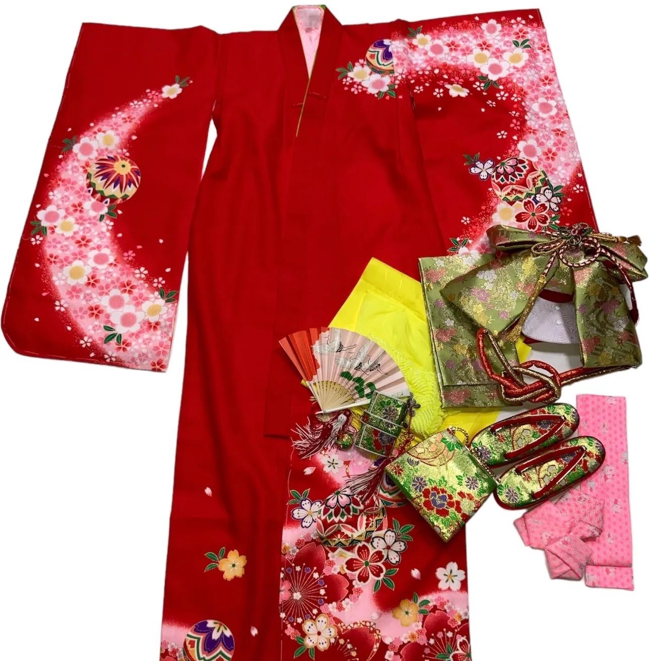 大特価 新品】M-65＊ 高級 豪華着物14点セット 七五三 7歳 七歳 女の子