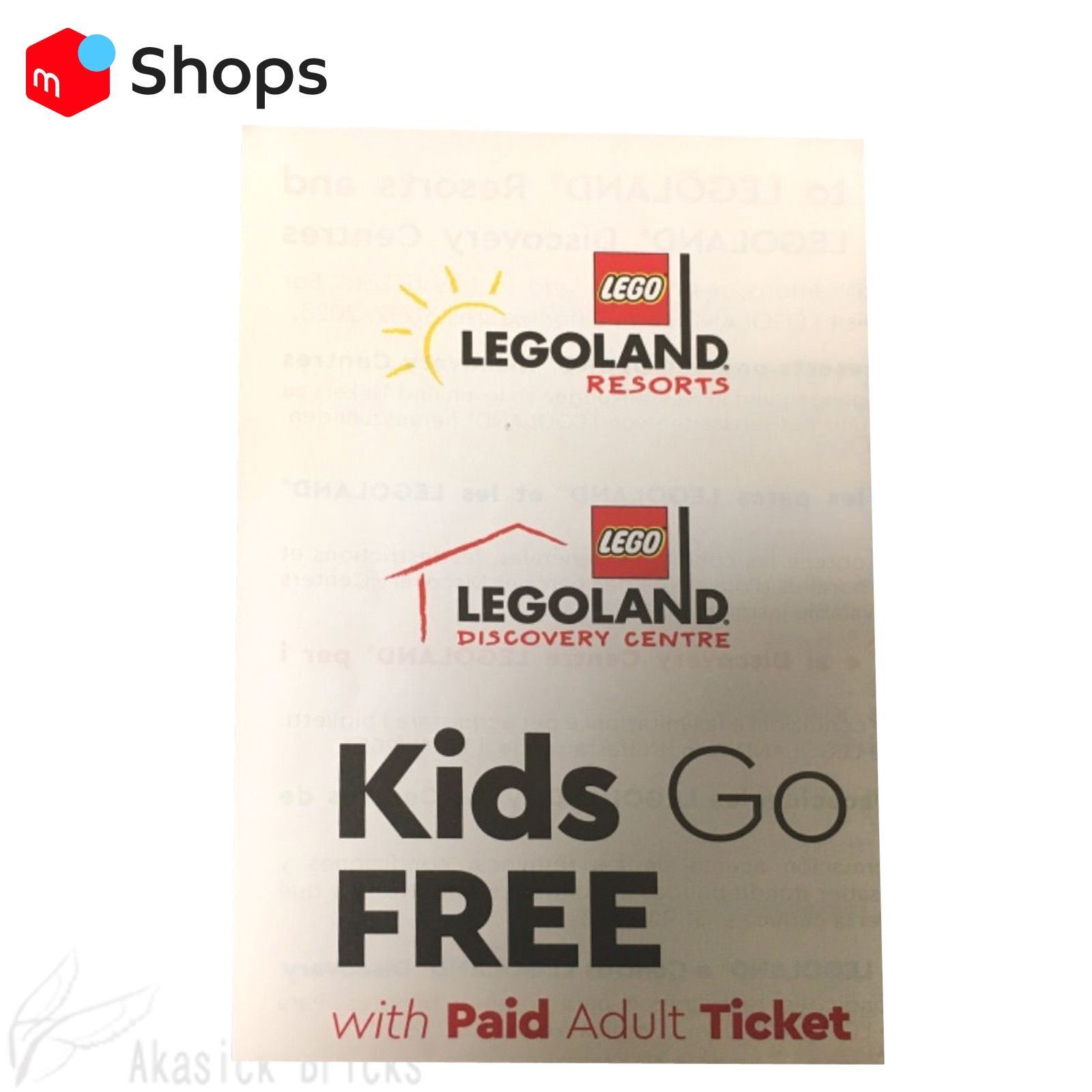レゴ キッズゴーフリーチケット レゴランド Legoland クーポン ...