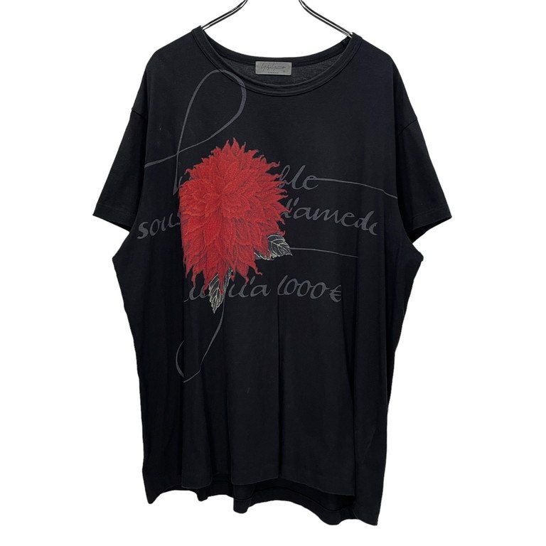 Yohji Yamamoto Pour Homme 22SS ダリアメッセージプリントカットソー Tシャツ Tee T-shirt 花 フラワー 半袖  Archive - メルカリ