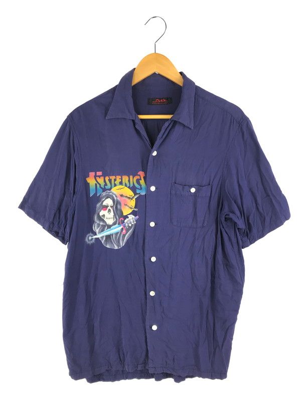 メンズ HYSTERIC GLAMOUR ヒステリックグラマー OPEN COLLAR ALOHA SHIRT 2AH-7965 オープン アロハシャツ レーヨン 半袖シャツ 140-250304-hi-13-TAG
