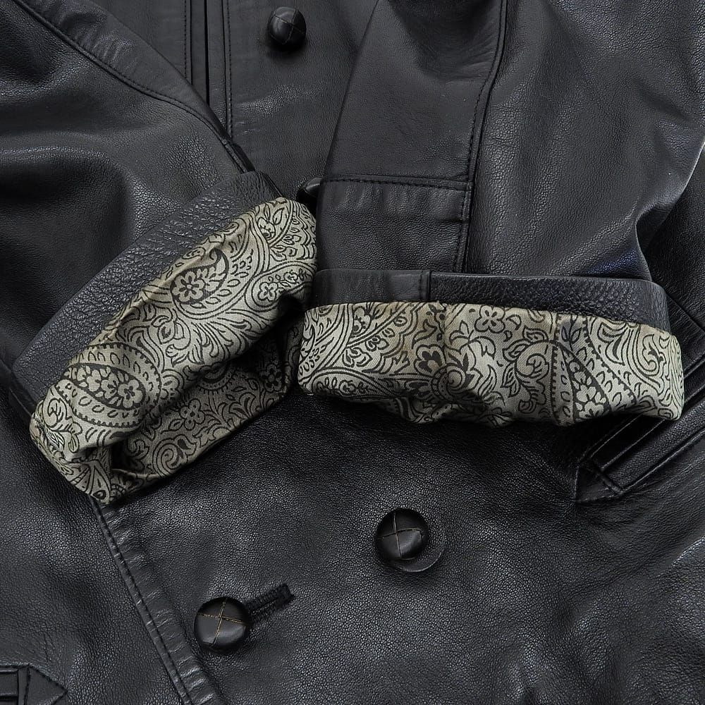 ほぼ  agnes b. アニエスべー フランス製 ジャケット ライダース アウター レディース レザー ブラック 38 90’s ヴィンテージ