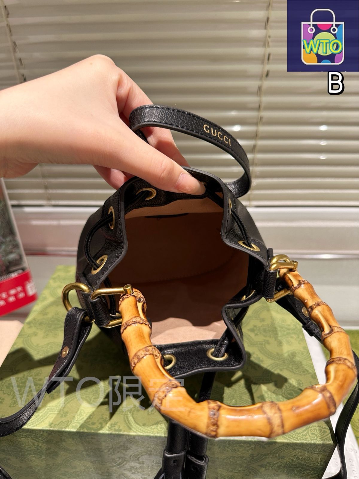 ★送料関税込★GUCCI ブラウン バンブー バケットバッグ GUCCI】グッチ『チェーン付きスモール バンブー バケットバッグ