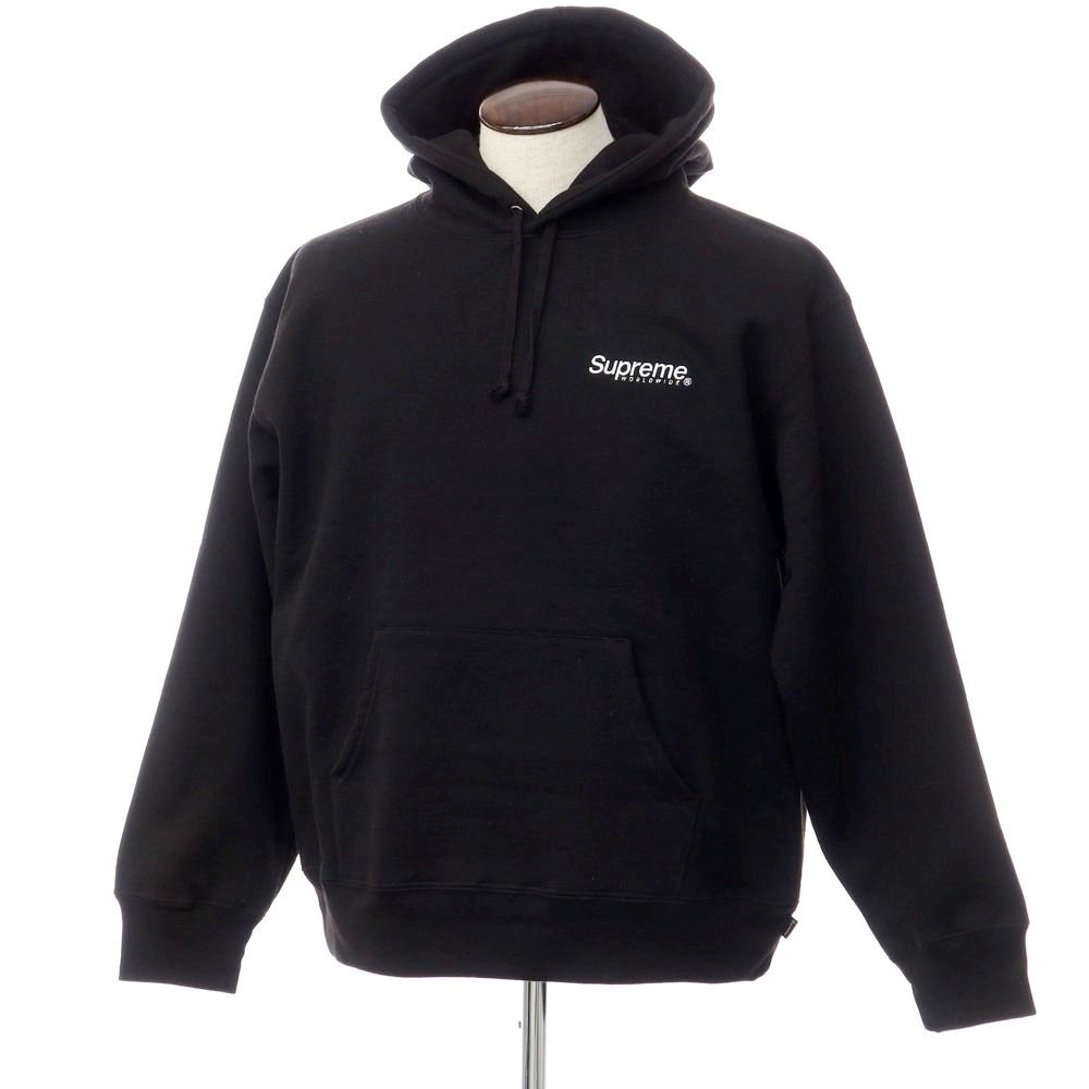 中古】シュプリーム Supreme 2023年春夏 Worldwide Hooded Sweatshirt 裏起毛スウェット プルオーバーパーカー  ブラック【サイズL】【メンズ】 - メルカリ