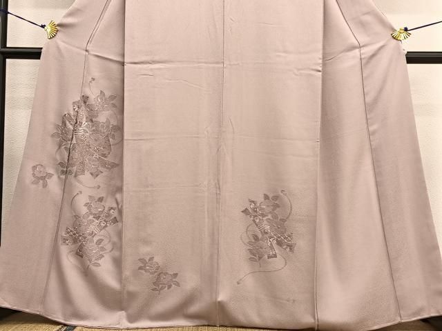 平和屋着物●中国三大刺繍　スワトウ相良刺繍　総刺繍　訪問着　束ね熨斗花文　正絹　逸品　BAAT8730hv 平和屋着物○中国三大刺繍 スワトウ相良刺繍 総刺繍 訪問着 束ね熨斗花