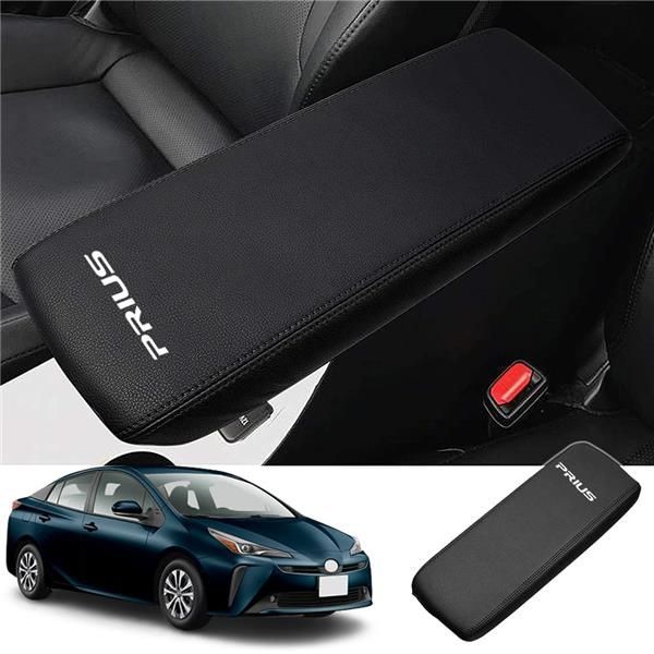 新品黒ステッチ Hearsheng トヨタ プリウス(Prius) 50系 前期u0026後期 (2015年12月～現行) プリウスPHV ZVW52 (2017年2月～現行)専用レザー材質 アームレストカバー コンソールボックスカバー内装カスタ