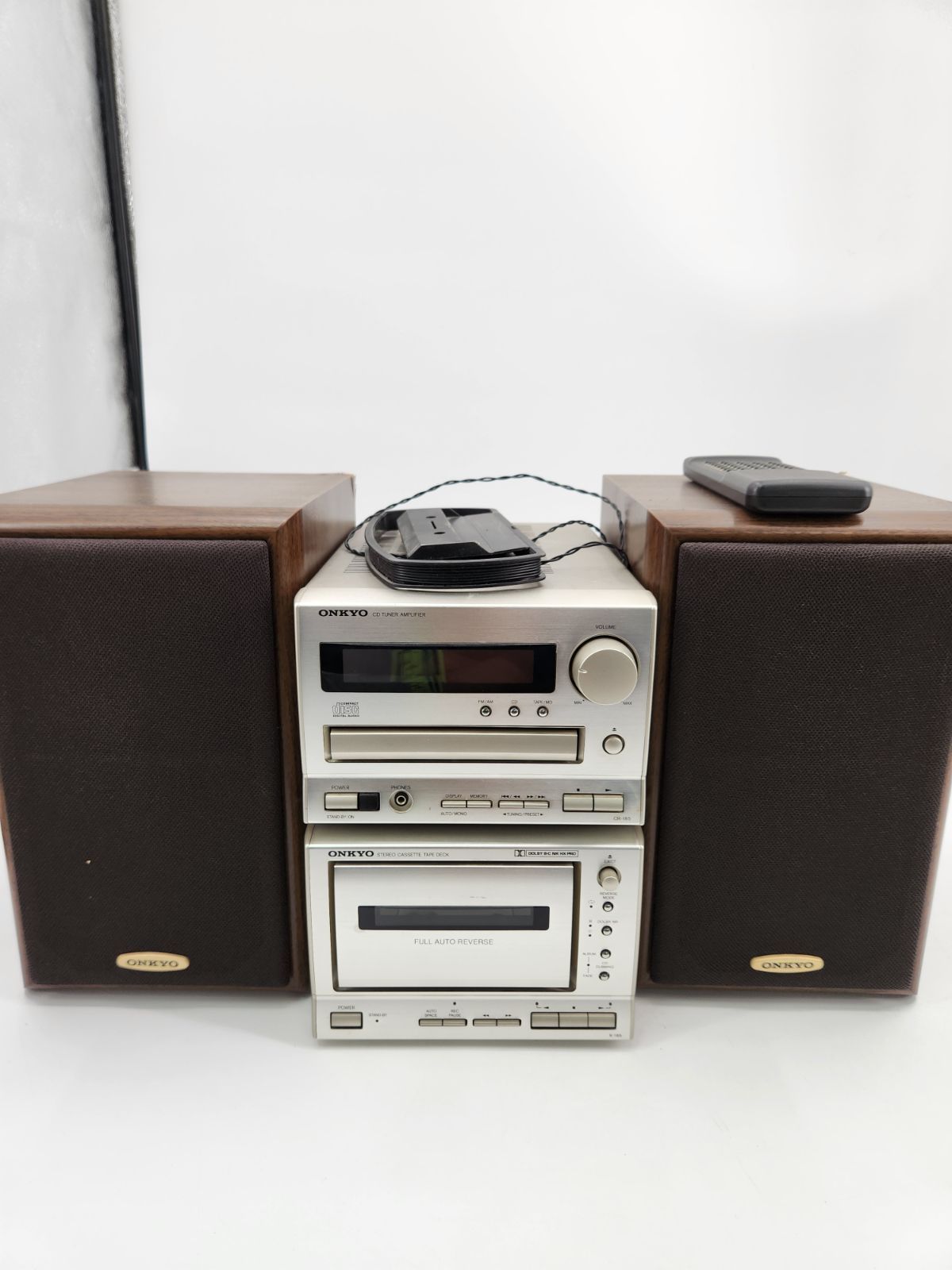 オーディオ機器 【通電のみ】ONKYO コンポ 3点 CR/MD/K-185X