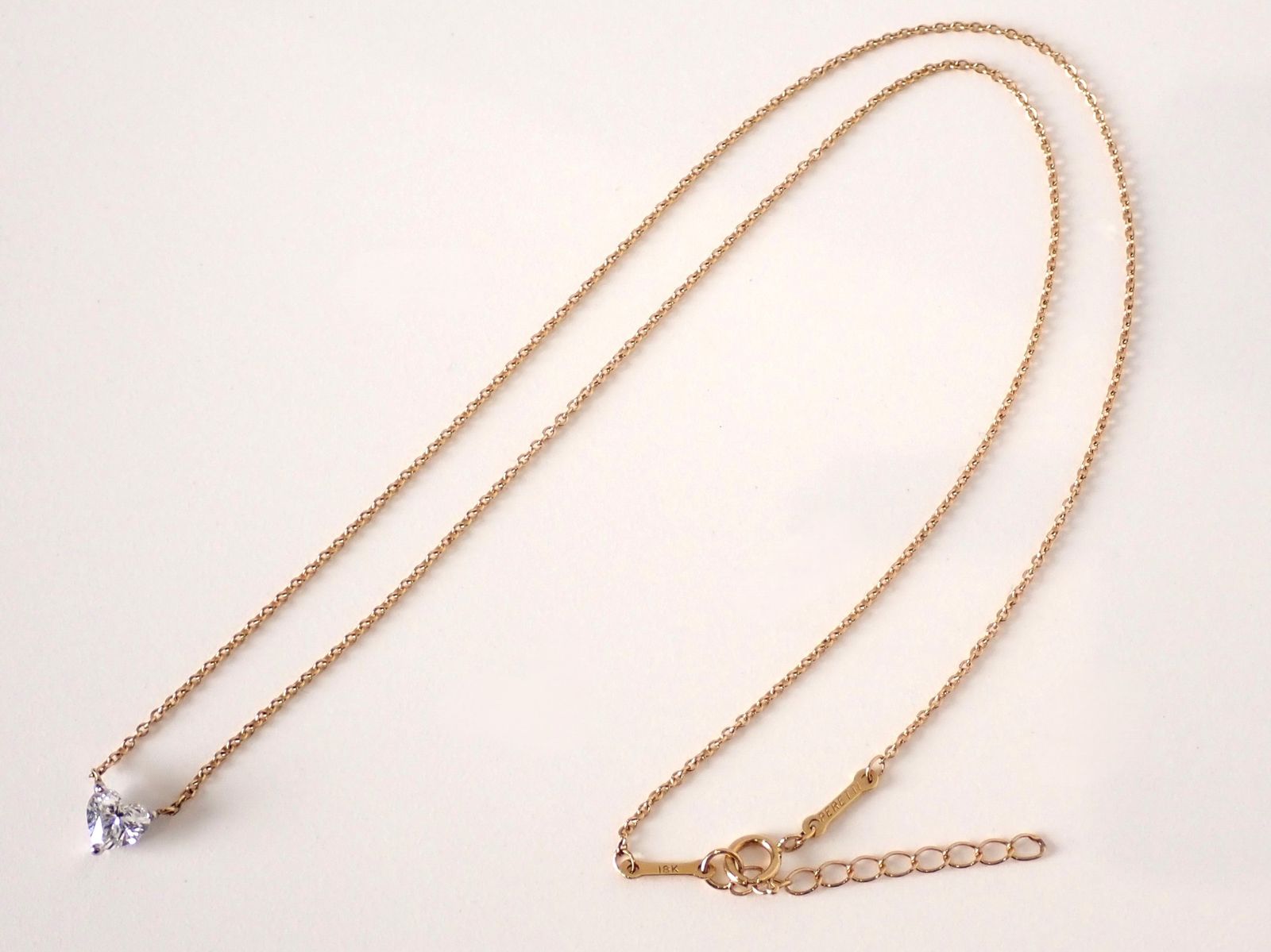 TIFFANY&Co.(ティファニー) Pt900/K18 ハートシェイプダイヤネックレス