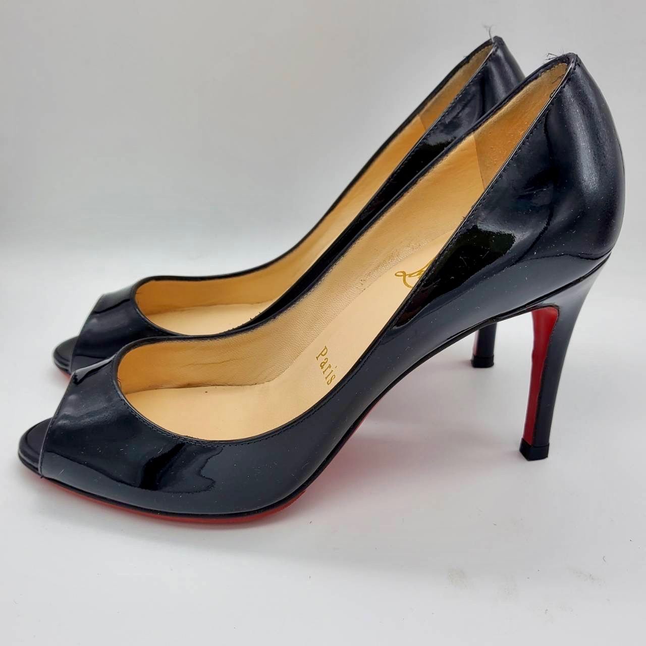 美品】Christian Louboutin クリスチャンルブタン オープントゥ 