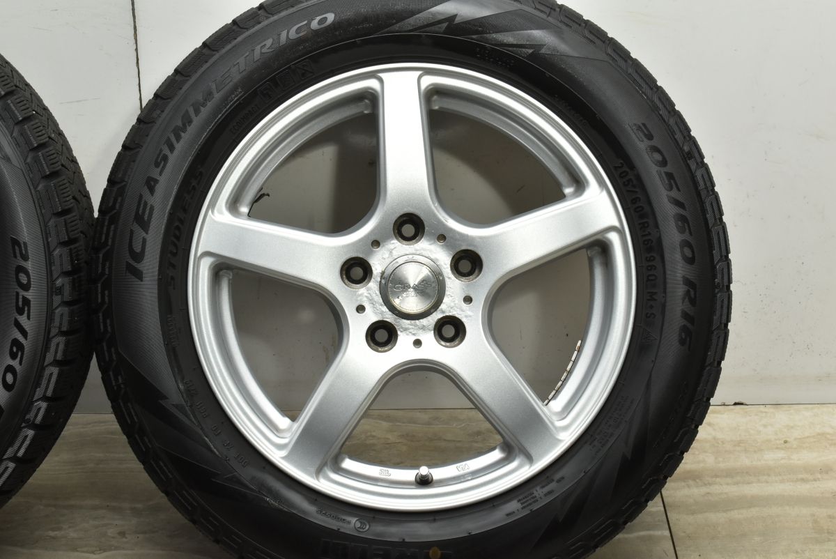 スタッドレス】GRASS SR 16in 6.5J +53 PCD114.3 ピレリ アイス 