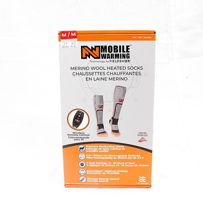 【在庫限りの大特価】 ♥品 フィールドシアー バッテリー充電式 メリノウール 電熱ソックス サイズ M ◎