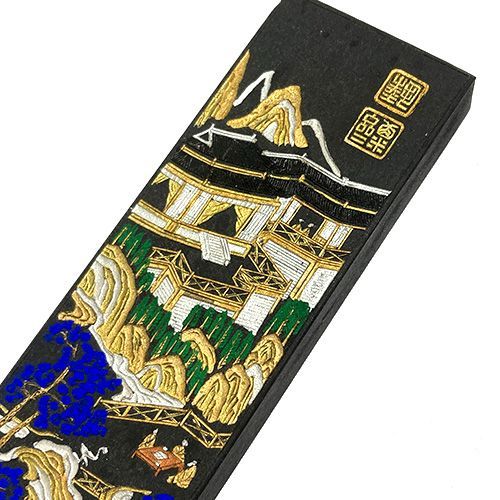 魚戯蓮 朱墨 上海墨廠 中国書魚墨 書道具 墨・古墨 朱墨 魚戯蓮 上海墨