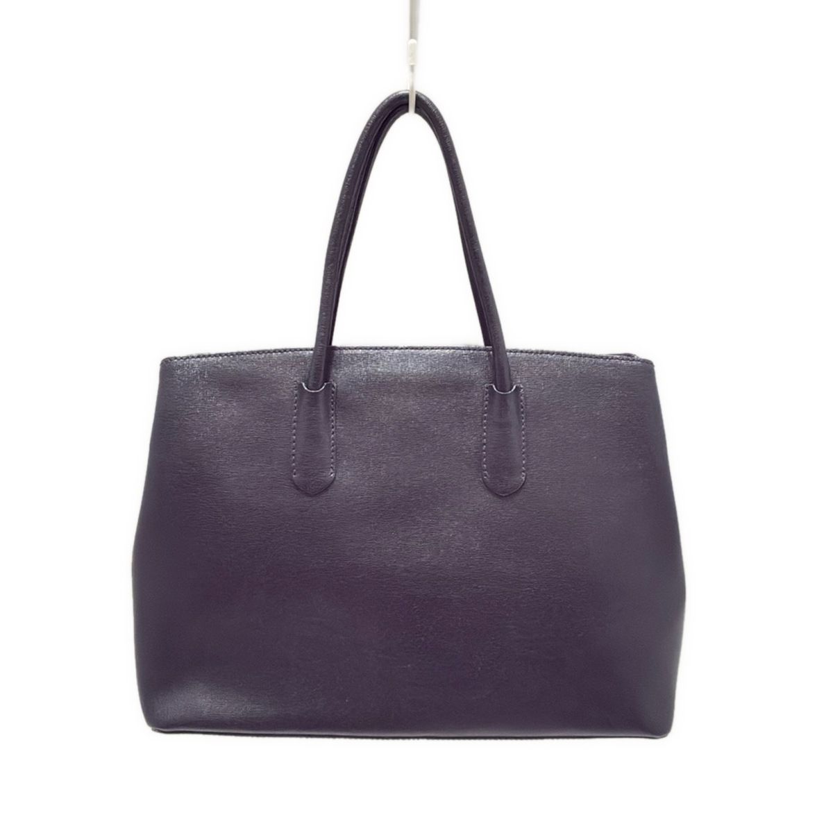 シンプルきれい　FURLA 黒 レザー ハンドバッグ 美品 FURLA フルラ クロコ型押し ハンドバッグ 2way レザー 黒