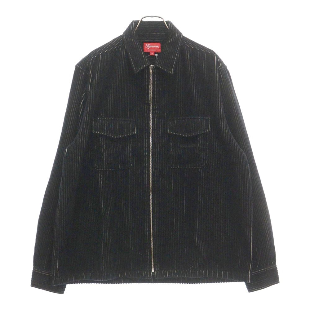 レ*ン様 限定値下げ⭕️Supreme 23SSコーデュロイジャケット ストライ SUPREME (シュプリーム) 23SS 2‐Tone Corduroy Zip Up Shirt ジップ