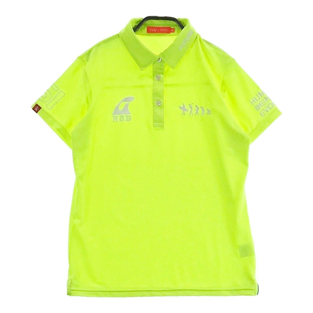 サイズ M ROUGH-SWELL ラフアンドスウェル 2025年モデル 半袖ポロシャツ 刺繍 イエロー系 240101161279 ゴルフウェア レディース ストスト