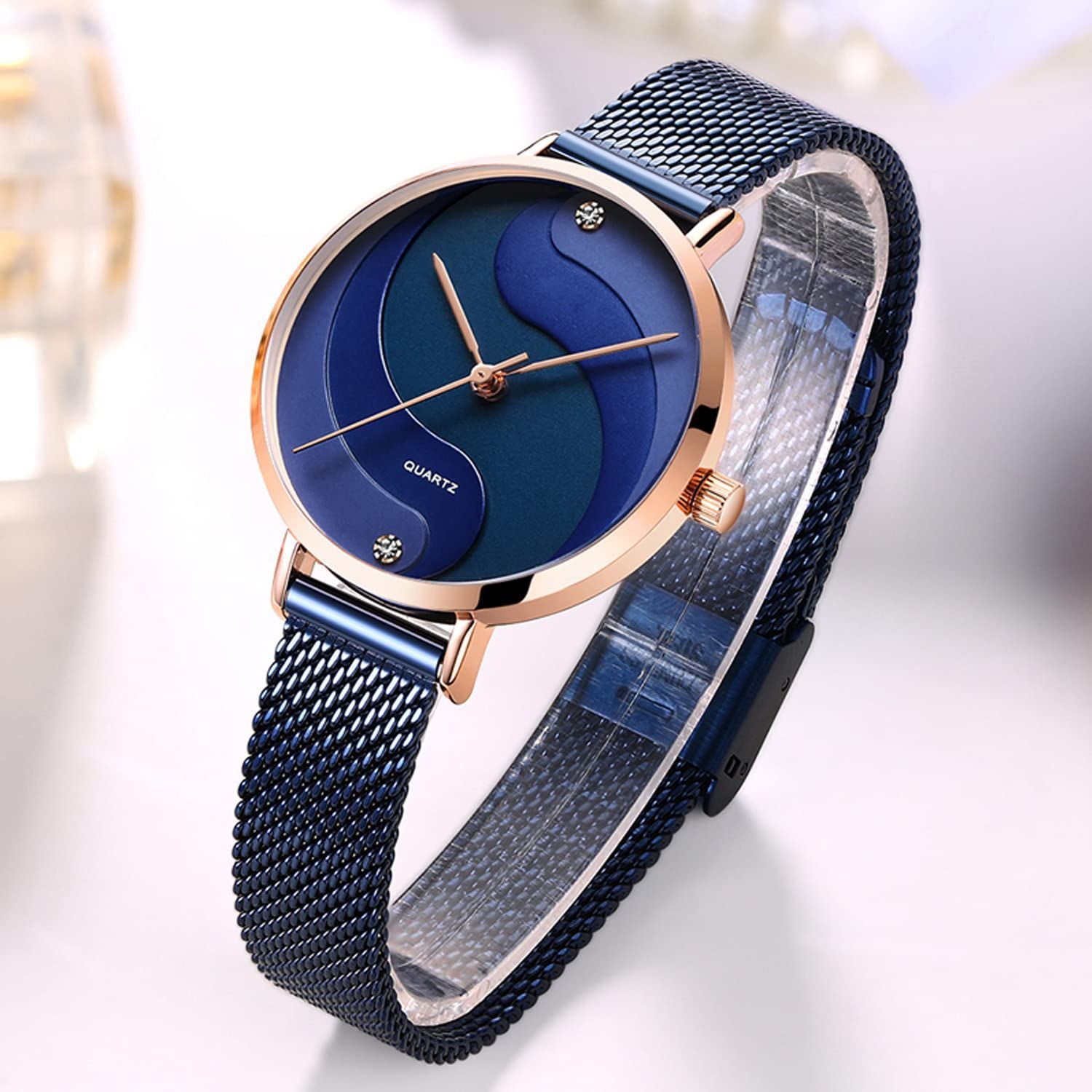 レディース 腕時計 |RORIOS Fashion Womens Watch Luminous Quartz Watch with Stainless