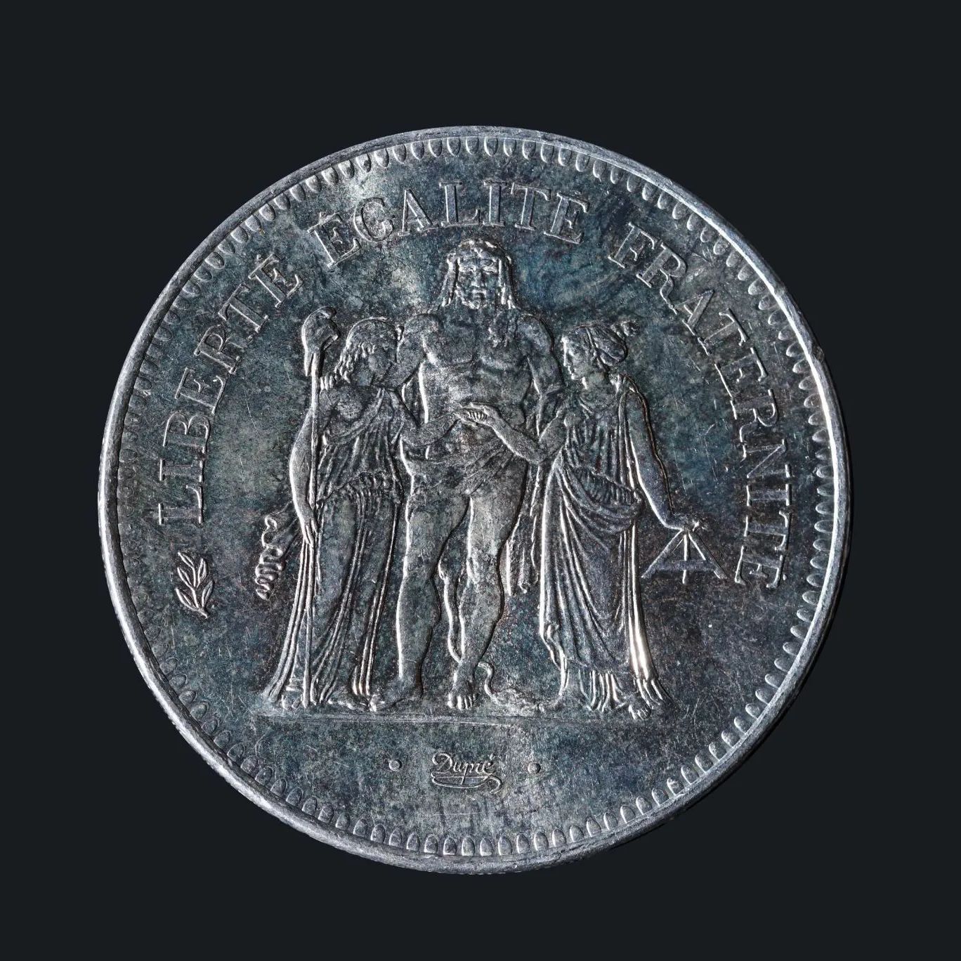 FRANCE 5th Rep 第五共和政 1958 50Francs 1978 Hercules 50フラン 銀貨