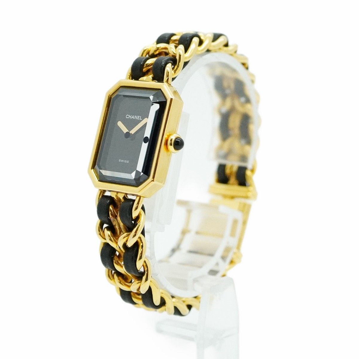5wwe0077】シャネル プルミエール H0001 黒文字盤【中古】腕時計  