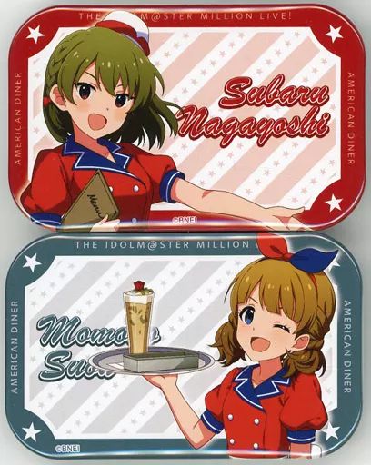 中古】バッジ・ピンズ 永吉昴＆周防桃子 名札缶バッジ2個セット