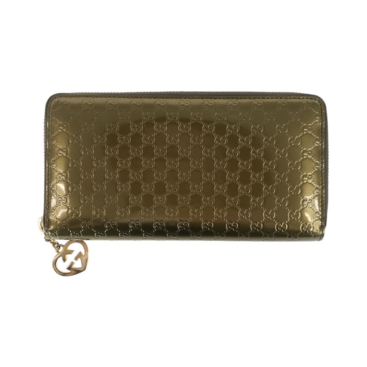美品 GUCCI グッチ マイクログッチシマ ハート インター