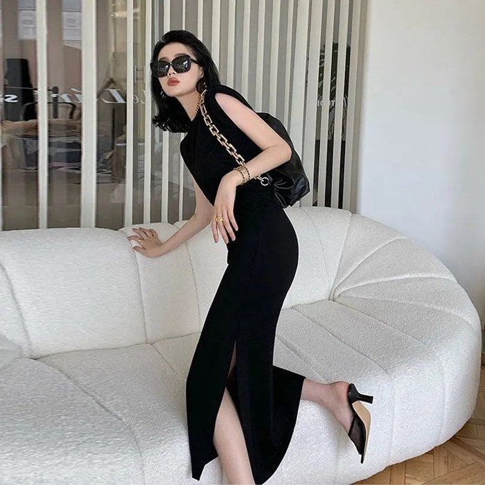 ワンピース レディース ロングワンピース ロング丈 ノースリーブ